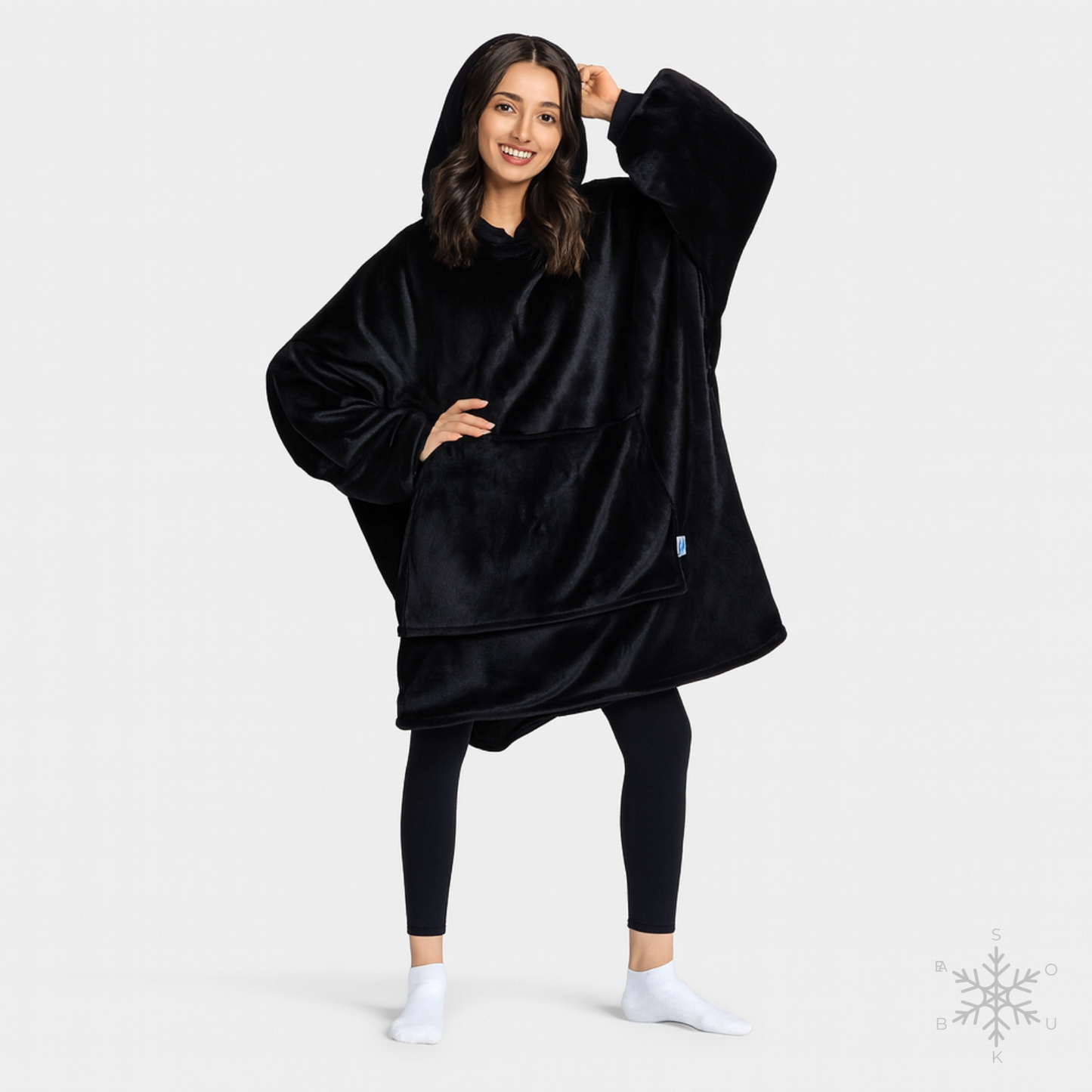 Siyah Souk Bea Giyilebilir Battaniye